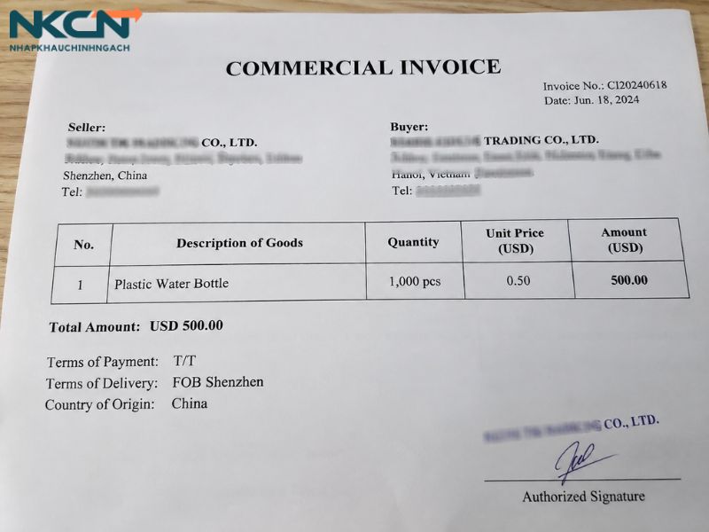 order hàng trung quốc có hóa đơn