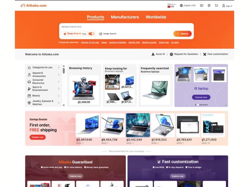 sàn thương mại điện tử trung quốc