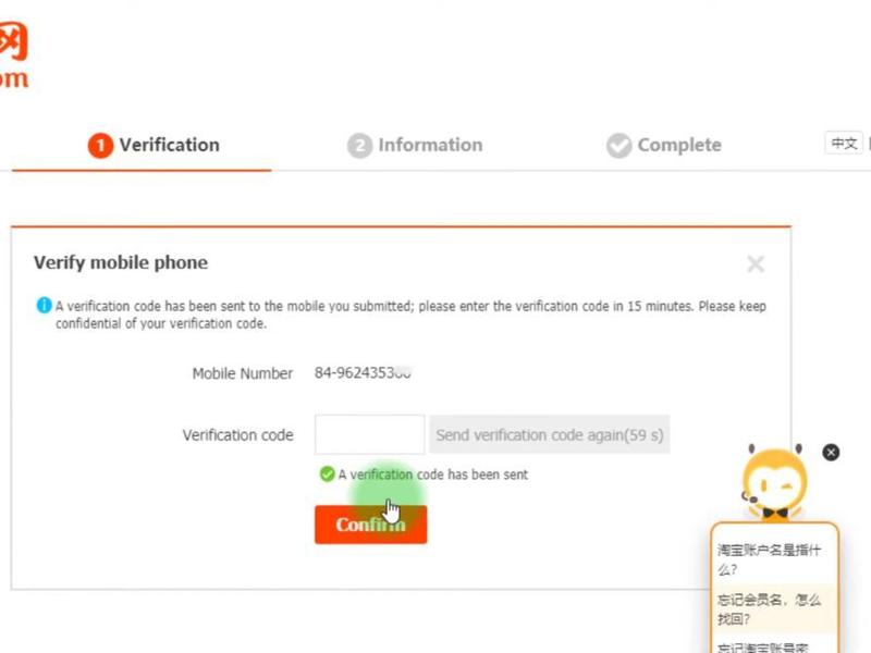 tạo tài khoản taobao
