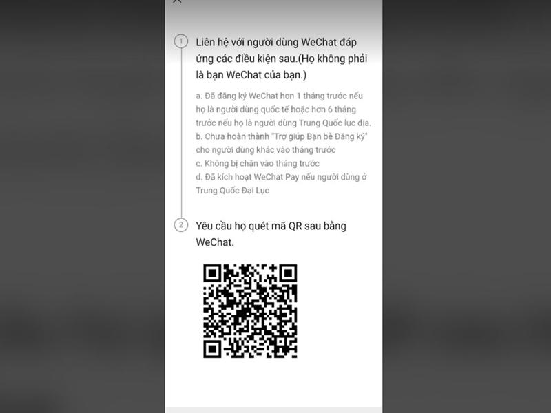 Không tạo được tài khoản Wechat