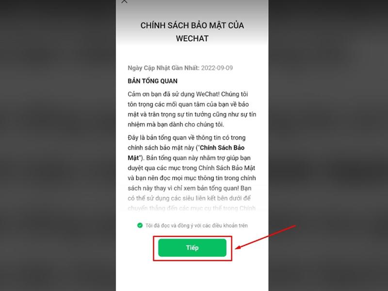 tạo được tài khoản Wechat