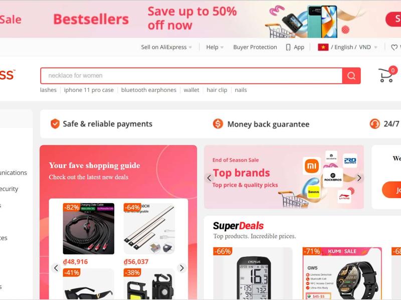 Mua hàng trên Aliexpress