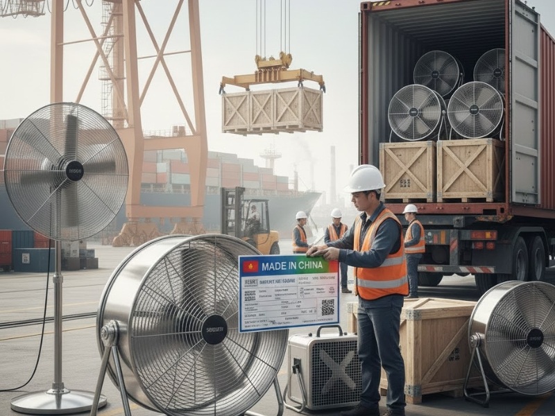 nhập khẩu quạt công nghiệp