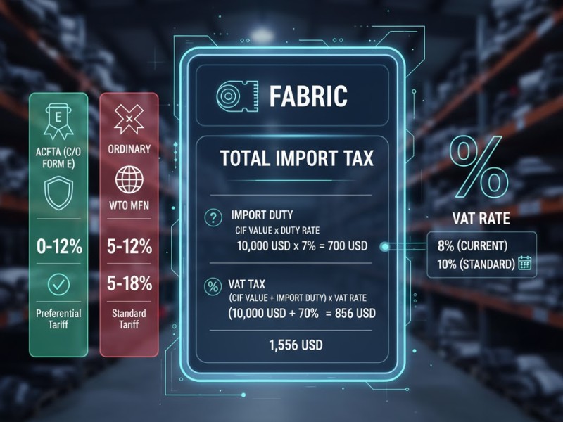 Thuế nhập khẩu hàng dệt may từ Trung Quốc