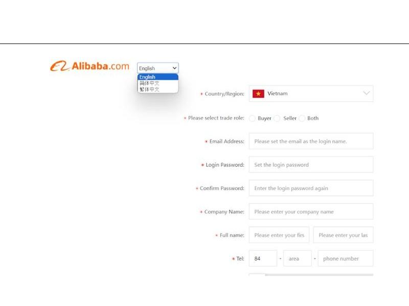 Cách đăng ký alibaba