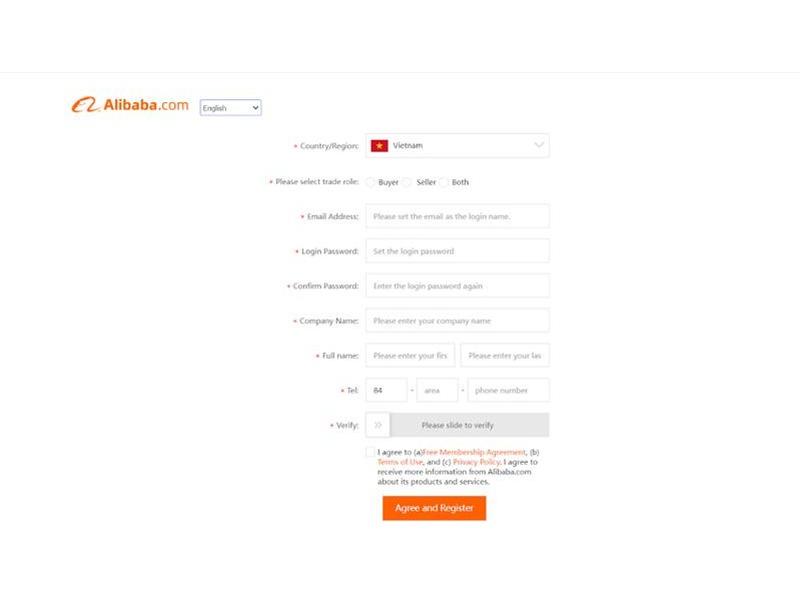 Cách đăng ký alibaba