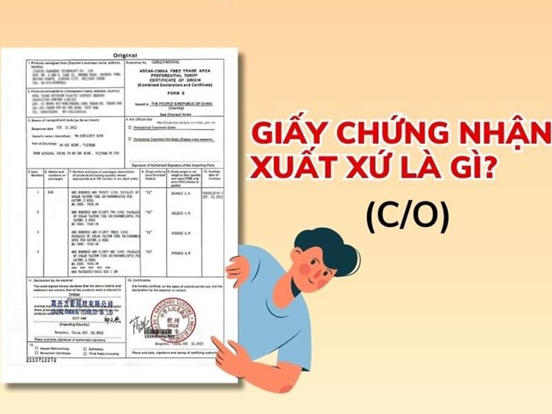 giấy tờ chứng minh nguồn gốc hàng hoá