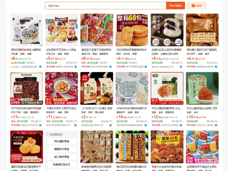 nguồn hàng bánh kẹo trung quốc