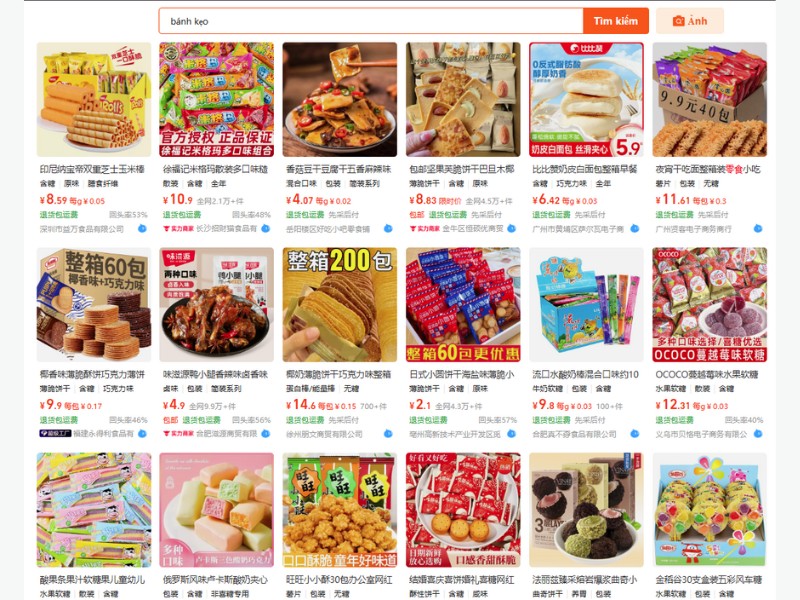 nguồn hàng bánh kẹo trung quốc