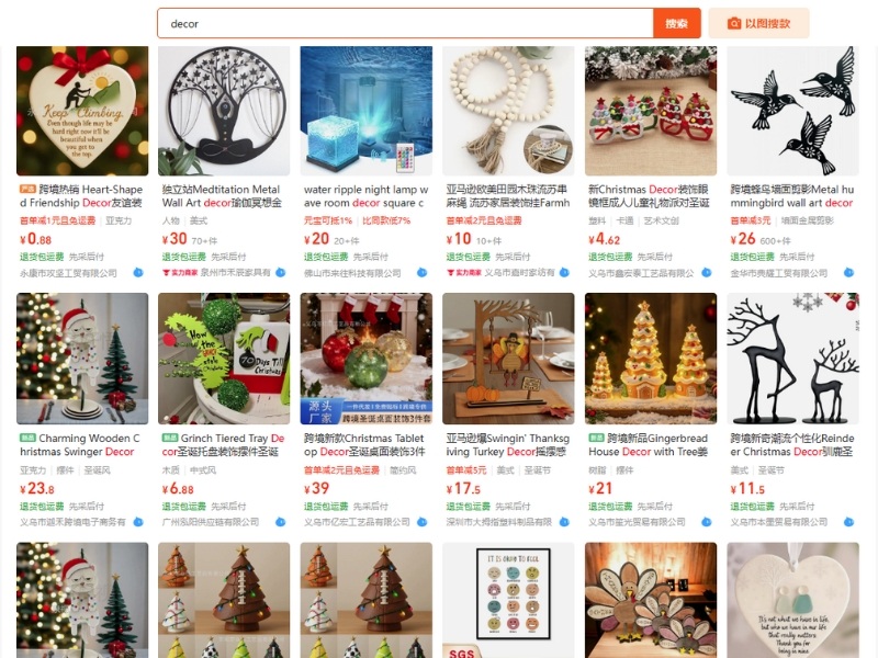 nhập hàng decor trung quốc