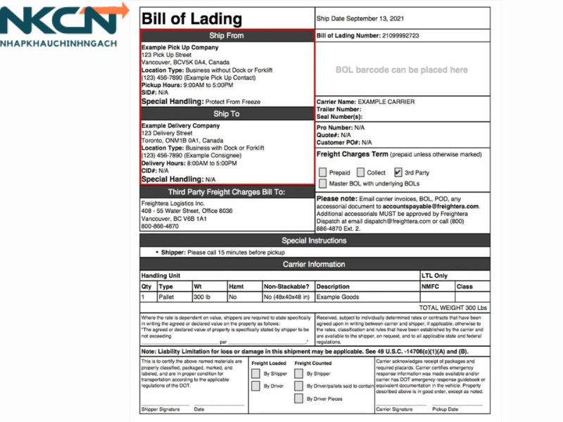 giấy tờ nhập khẩu hàng hóa