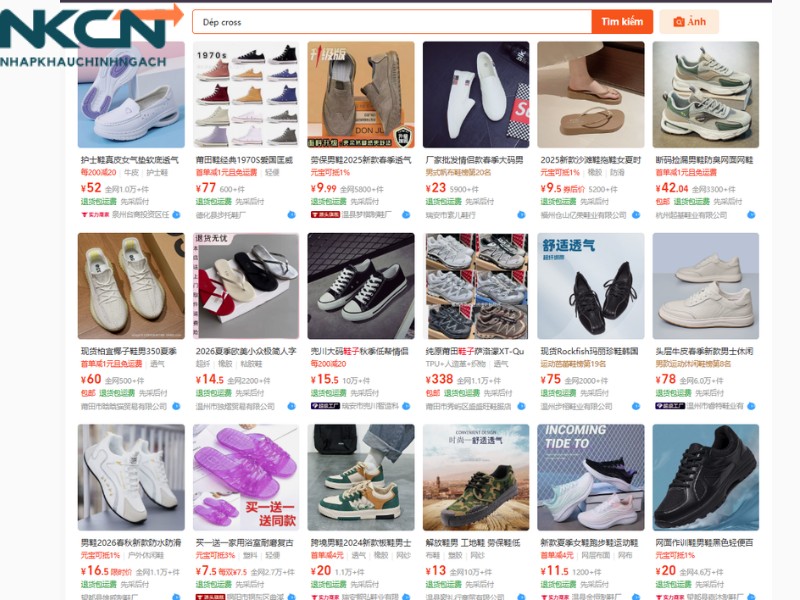 nhập giày dép quảng châu