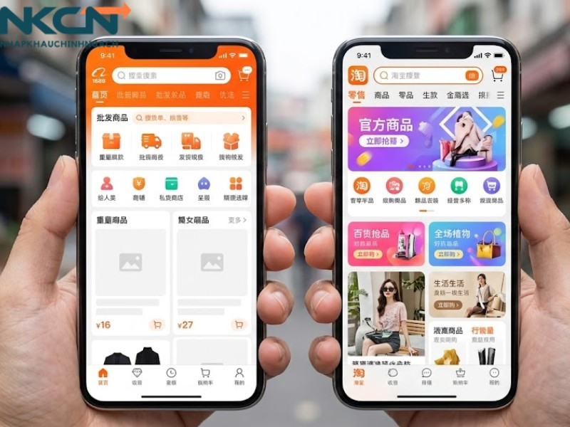 so sánh taobao và 1688