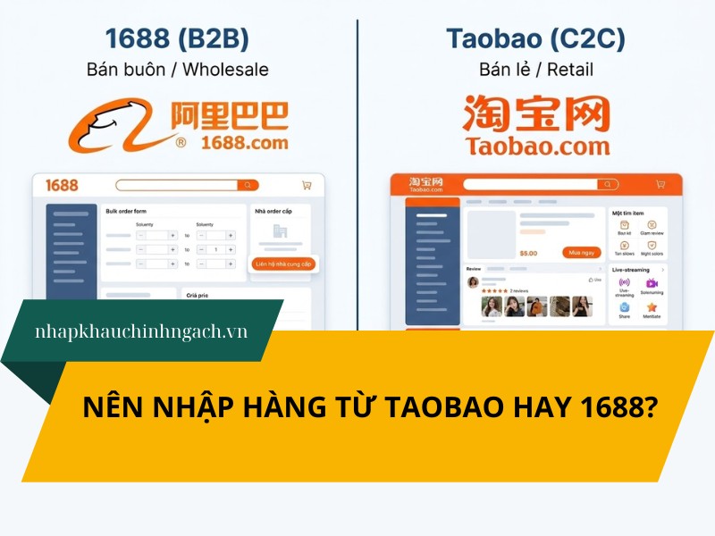 nên nhập hàng từ taobao hay 1688