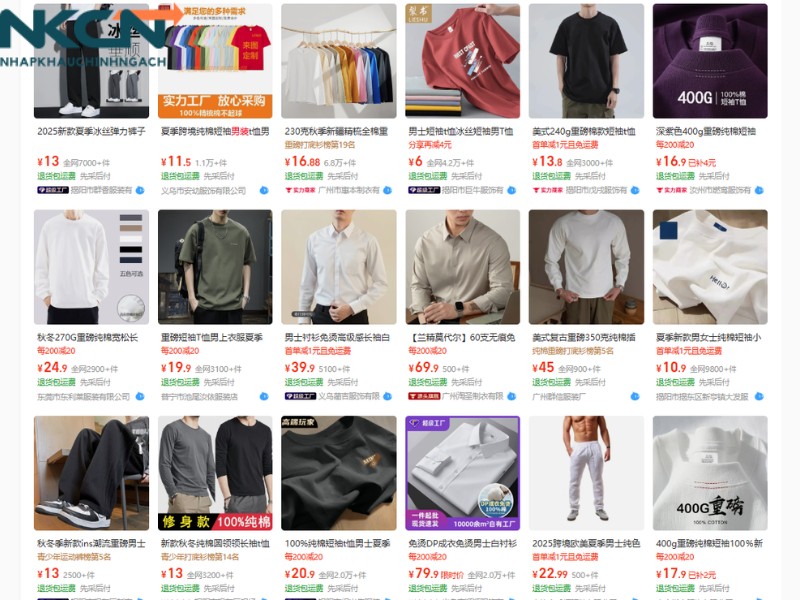 nhập quần áo quảng châu