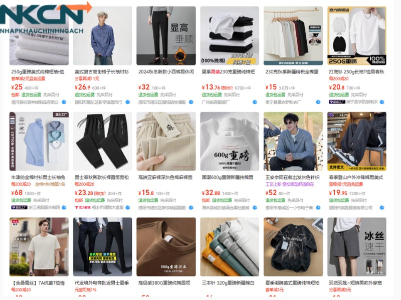 nhập quần áo quảng châu