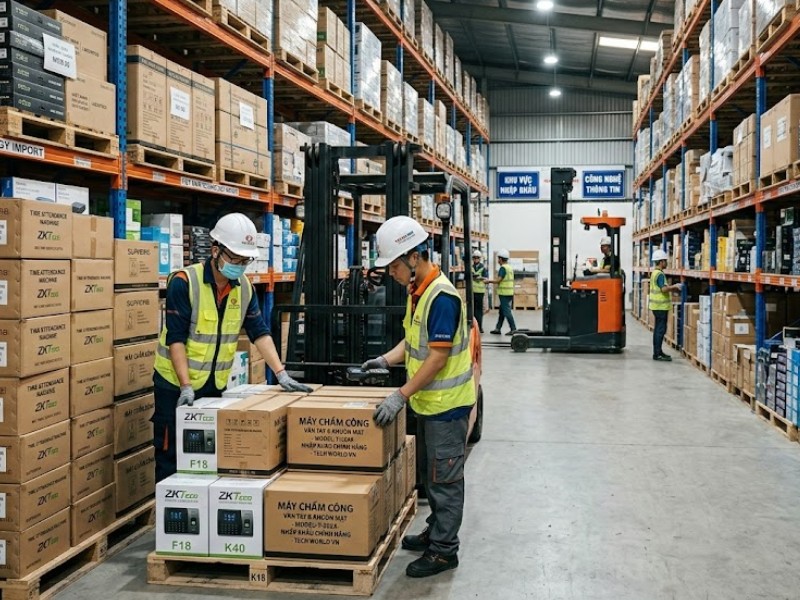 thủ tục nhập khẩu máy chấm công