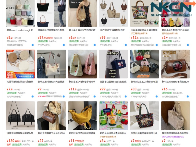 nhập túi xách quảng châu