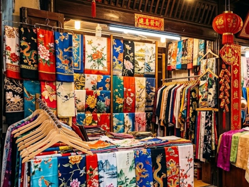 nhập khăn lụa quảng châu