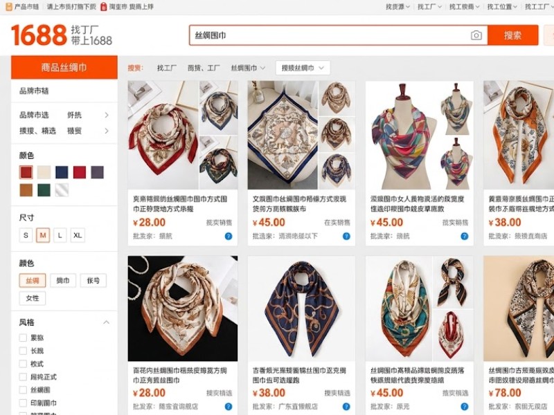 nhập khăn lụa quảng châu