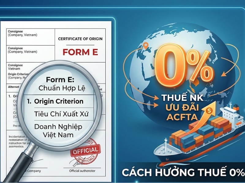 Tất tần tật về chứng nhận xuất xứ Form E: Cách để hưởng thuế suất 0%