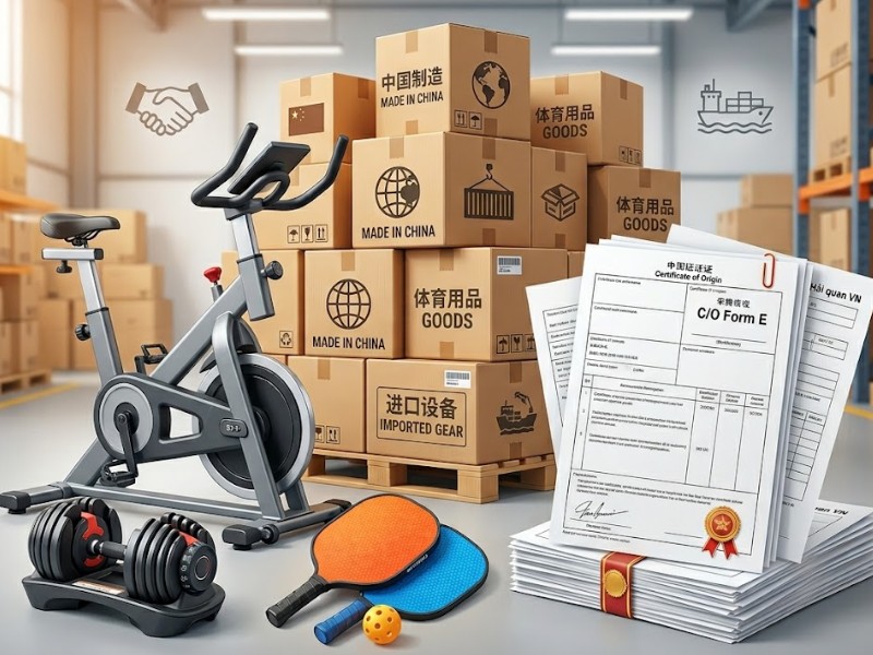 nhập khẩu dụng cụ thể thao