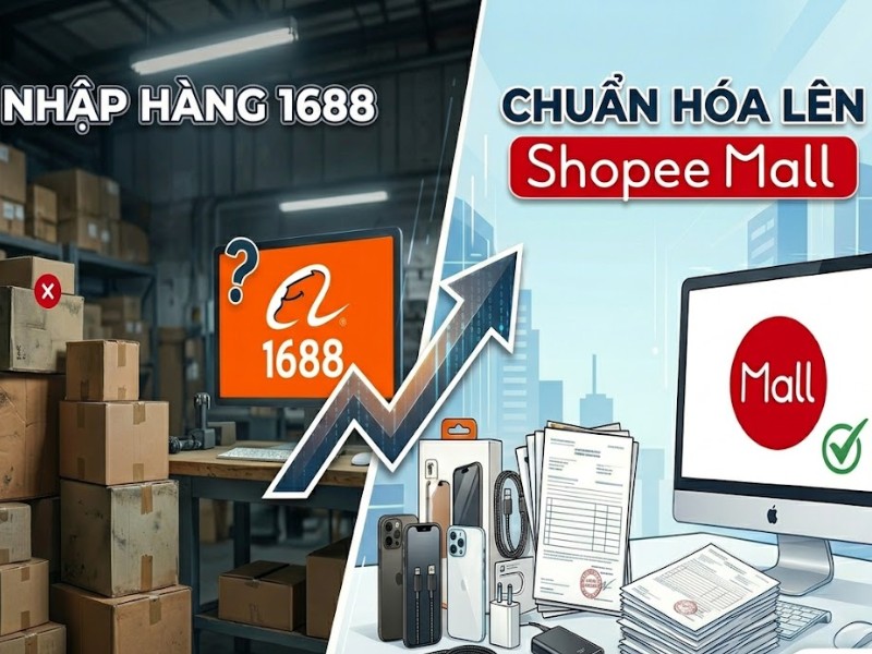 [Case Study] Nhập khẩu chính ngạch 1688 để lên Shopee Mall thành công