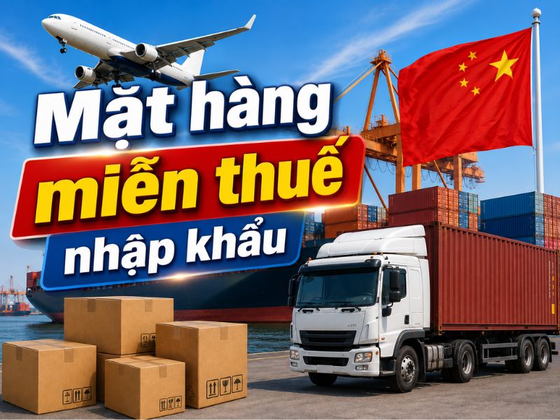 Tổng hợp các mặt hàng từ Trung Quốc được miễn thuế nhập khẩu mới nhất