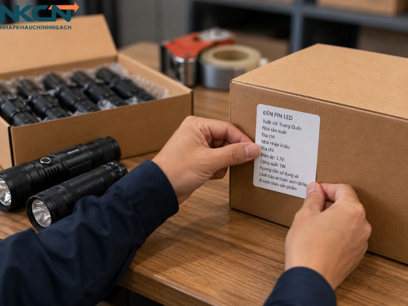 thủ tục nhập khẩu đèn pin