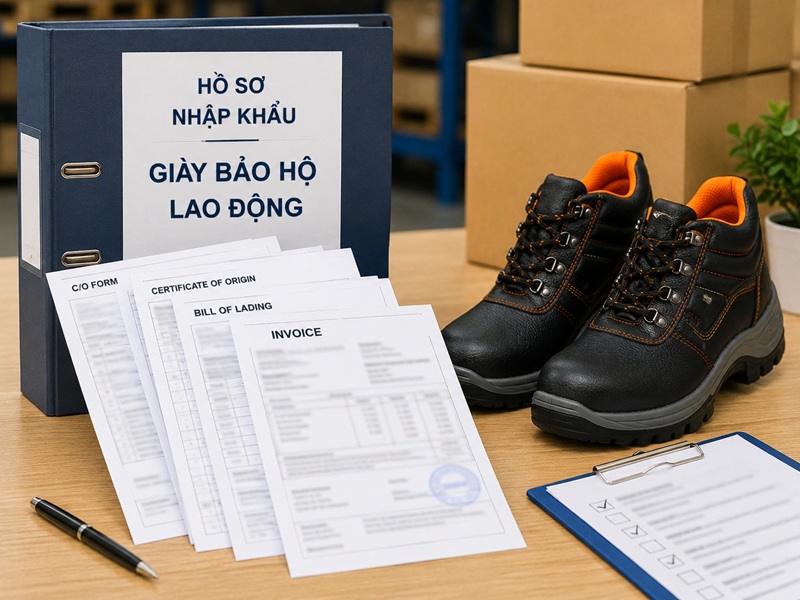 nhập khẩu giày bảo hộ lao động
