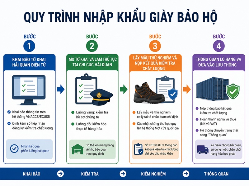 thủ tục nhập khẩu giày bảo hộ trung quốc