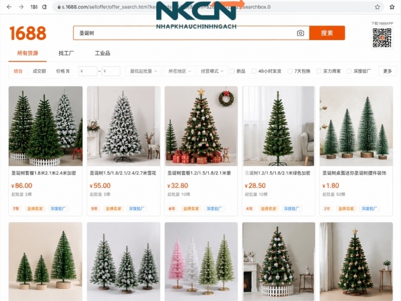 nguồn hàng cây thông noel