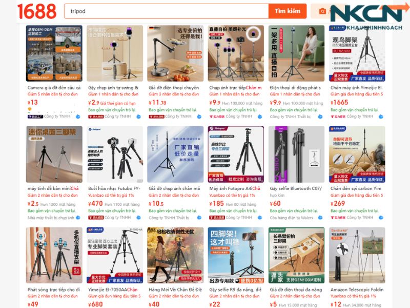nguồn hàng tripod trung quốc
