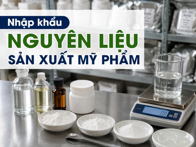 Thủ tục nhập khẩu nguyên liệu sản xuất mỹ phẩm mới nhất 2026