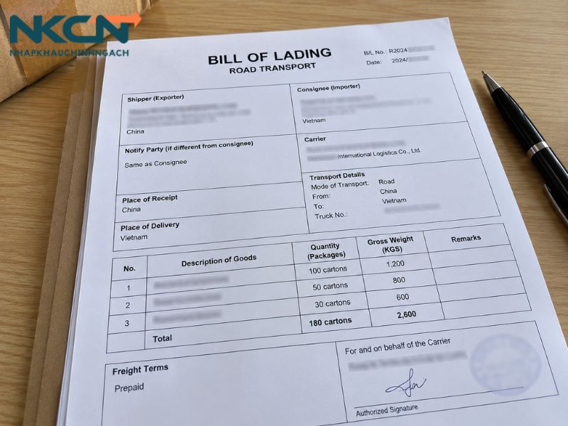 hồ sơ hải quan hàng nhập khẩu